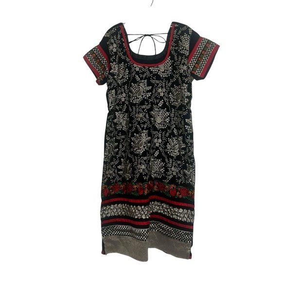 Indian Style Women’s *L* Floral Tunic Dress Elaborate Detailed Extravagant Light - Picture 2 of 14